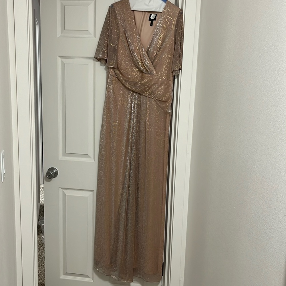 Light pink/gold dress (worn once, dry cleaned)